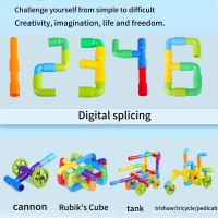 Development of Pipe Building Block Toy Assembly Class Water Pipe Building Block Toy
