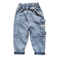5101 kids  jeans   boys denim  pants   children's trousers   elastic  waist