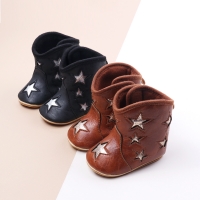 Baby Short Boots Five Pointed Star Design Spring & Autumn Anti Slip Casual Shoes for Baby Girl Boy Indoor Outdoor Walking Shoes