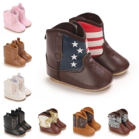 New 0-18M Baby Fashion Boots Cute Printed High Quality Soft PU Anti slip Sole Spring and Autumn Newborn Walking Shoes