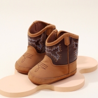 New 0-18M Baby Fashion Boots Cute Printed High Quality Soft PU Anti slip Sole Spring and Autumn Newborn Walking Shoes