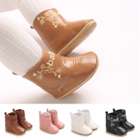 New Winter Baby Boots Retro Cowboy Boots Soft and Anti-slip Boys and Girls Western Knight Boots