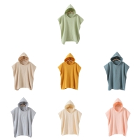 Summer Baby Long Hooded Cape Kids Boy Girl Sleeveless Loose Cloak Poncho Outwear