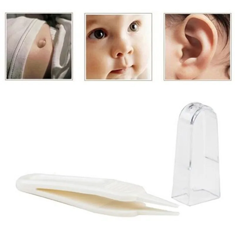 1pc Ear Nose Navel Plastic Clean Tweezers Pincet Forceps Talheres Infantil Mamadeira Clips Pinza Chupetes