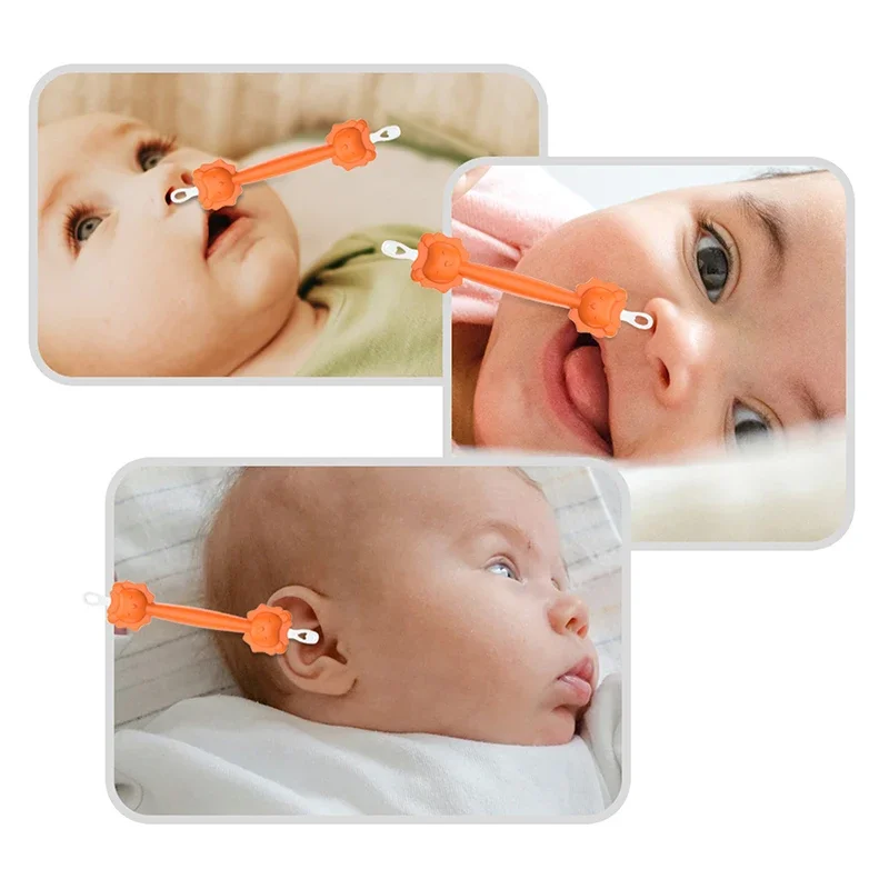 1pc Cartoon Lion Baby Nose Cleaner Cleaning Stick Ear Clean Tool Baby Cleaner Spoon Double Headed Soft Wax Curette Picker