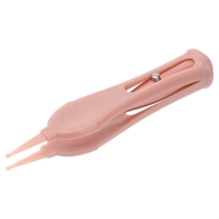 1Pack Baby Booger Cleaning Tweezer Stainless Steel Silicone Plastic Nose Ear Navel Eye Care Newborn Nasal Tweezers