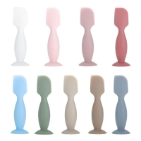 Silicone Baby Spatula for Diaper Cream with Suction Cup Base Butt Paste Baby Diaper Cream Spatula Blue Spoon