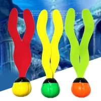 3Pcs Diving Seaweed Shape Swimming Pool Toy Colorful Sinking Underwater Fun Toys for Kids Dive Training and Retrieve
