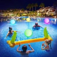 Neon Beach Balls 16 Light Colors Remote Control Pool Balls 4 Adjustable Light Modes Inflatable Neon Beach Balls For Kids & Adult