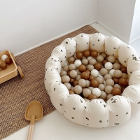 Splash Bear Inflatable Swimming Pool Olive PVC Baby Ball Pit Fence Petal Shape Korean Style Play Water Bathtub Pet Bathtub