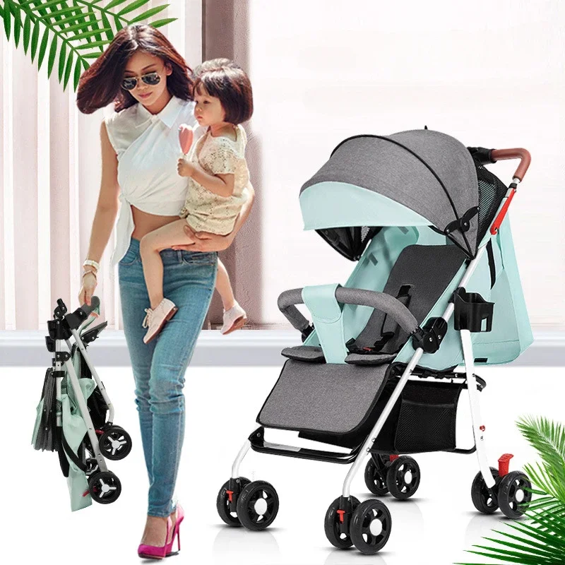 Ultra Lightweight Baby Stroller Sit & Lying Compact & Airplane-Friendly Travel Stroller One Click Folding Stroller for Infant