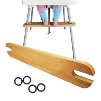 50cm Baby Highchair Foot Rest Footrest Baby Natural Bamboo Baby Highchair Foot Rest High Chair Footrest with Rubber Ring