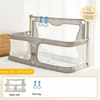 IMBABY Adjustable Baby Bed Rail Guard Anti-Fall Safety Barrier for Newborn to Toddler Breathable Mesh & Portable (0-3Y)Bed