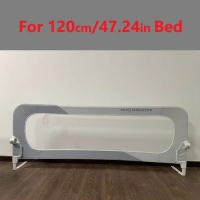 IMBABY 120CM Bed Guardrail Adjustable Baby Safety Bed Barrier One Click Folding Bed Rail Guard for Kids Baby Sleeping Safety